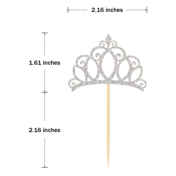 Tiara Cupcake Toppers -48 - Picture 3 of 6